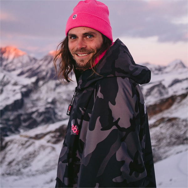 2026 Dryrobe Advance Langærmet Omklædningskåbe DALSV3  Sort Camouflage / Pink